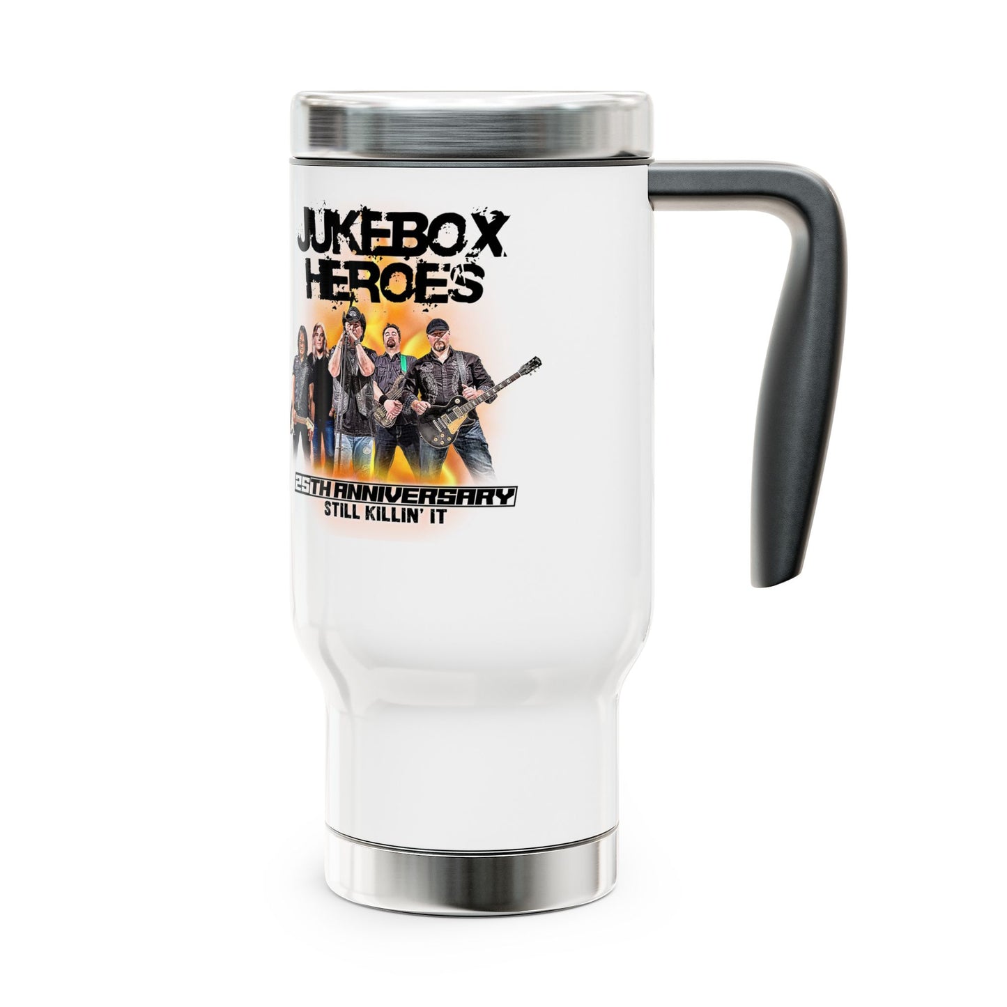 JukeBox Heroes 25th Anniversary Travel Mug