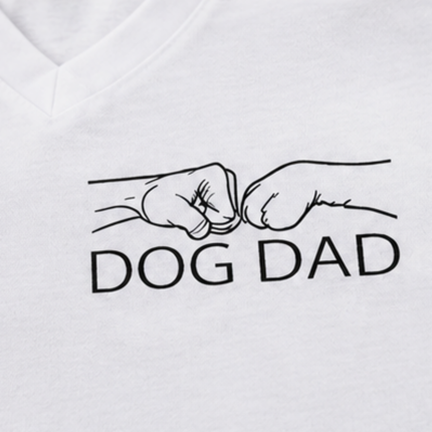 Dog Dad Fist Bump Premium Unisex V-Neck T-Shirt