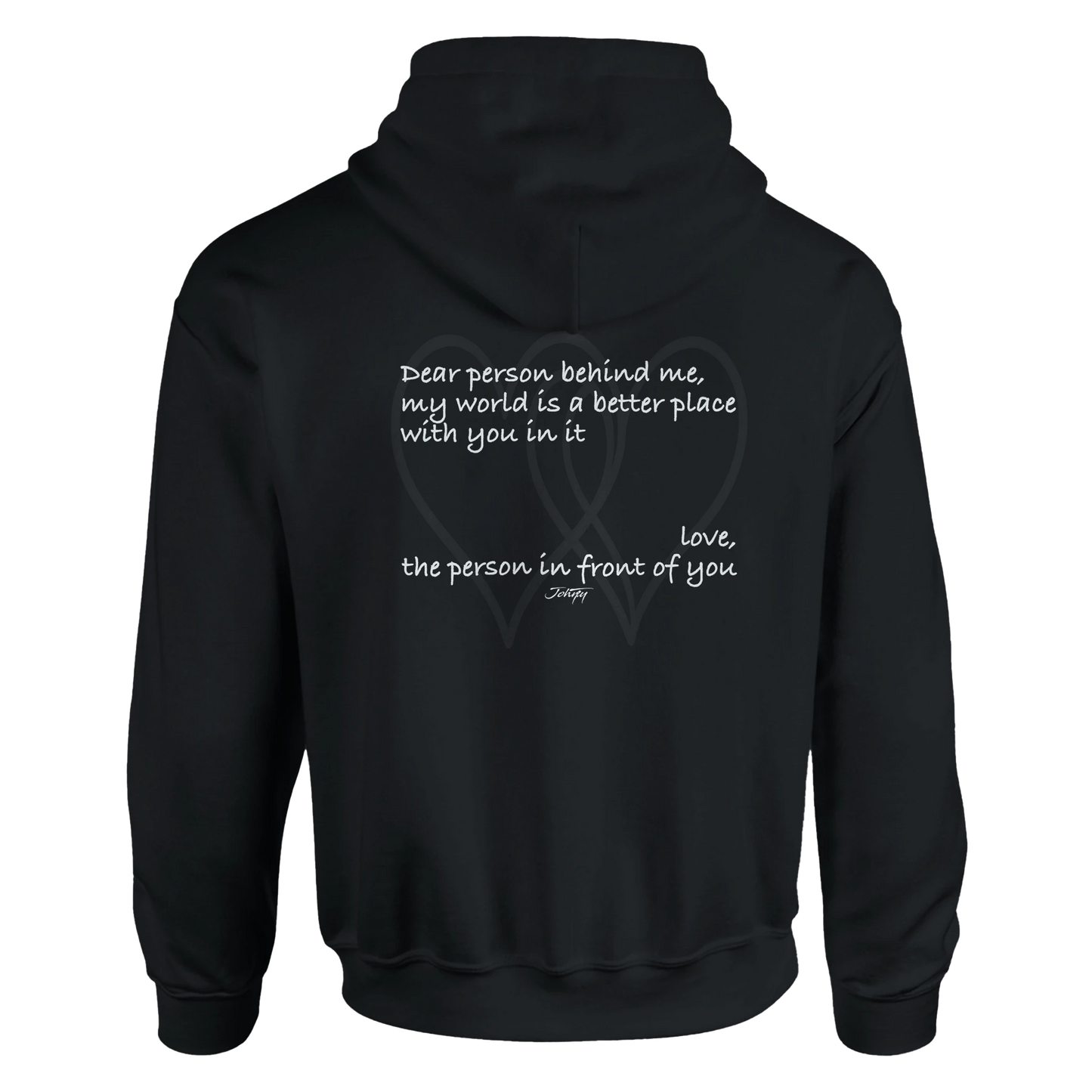 Black hoodie with minimalist white text reading “you are enough.” A cozy and empowering hoodie that promotes self-love, confidence, and positivity. Perfect for everyday wear or thoughtful gifting.