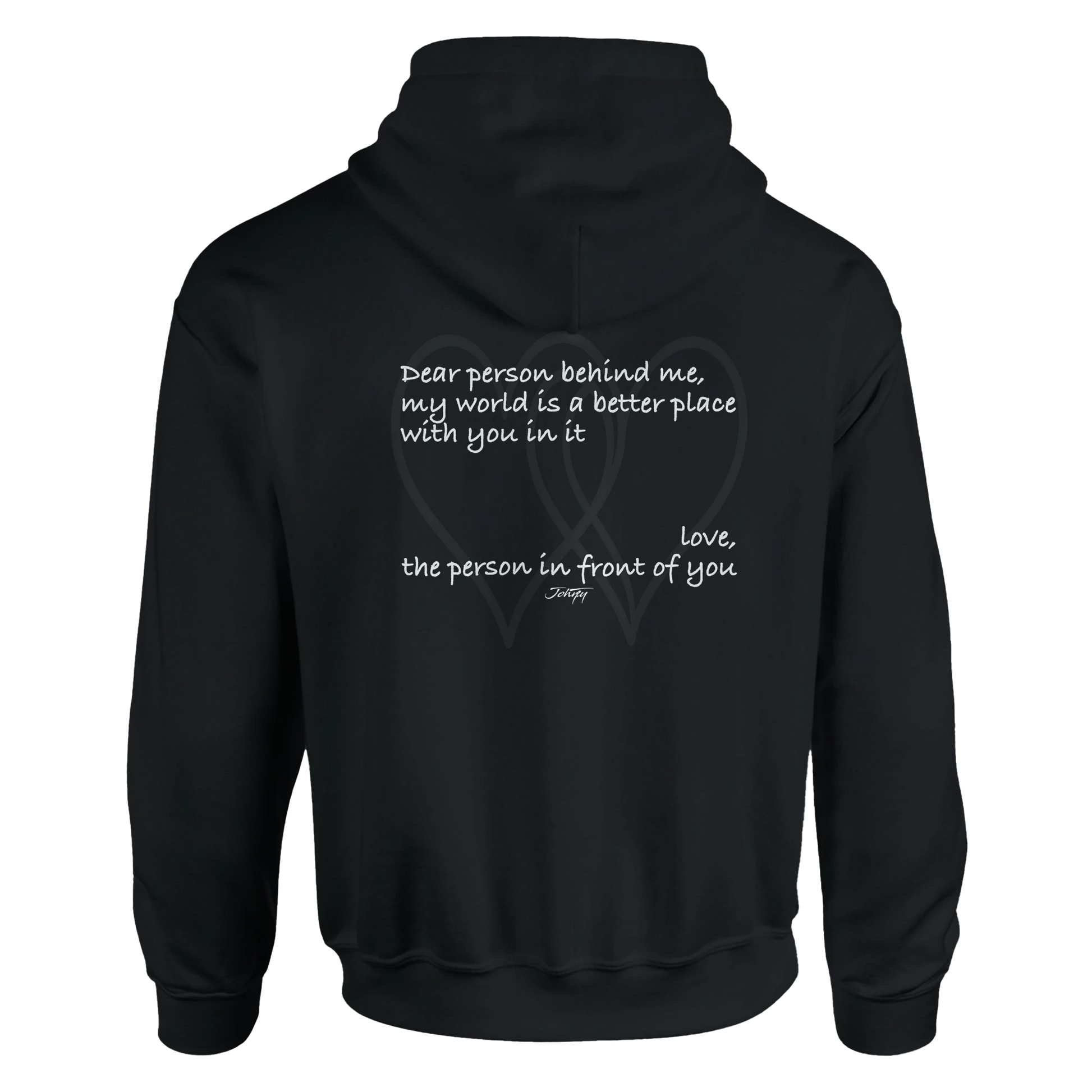Black hoodie with minimalist white text reading “you are enough.” A cozy and empowering hoodie that promotes self-love, confidence, and positivity. Perfect for everyday wear or thoughtful gifting.